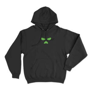 Green Tri Shape Unisex Hoodie Black