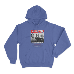 Kneecap Wanted Poster Unisex Hoodie Blue