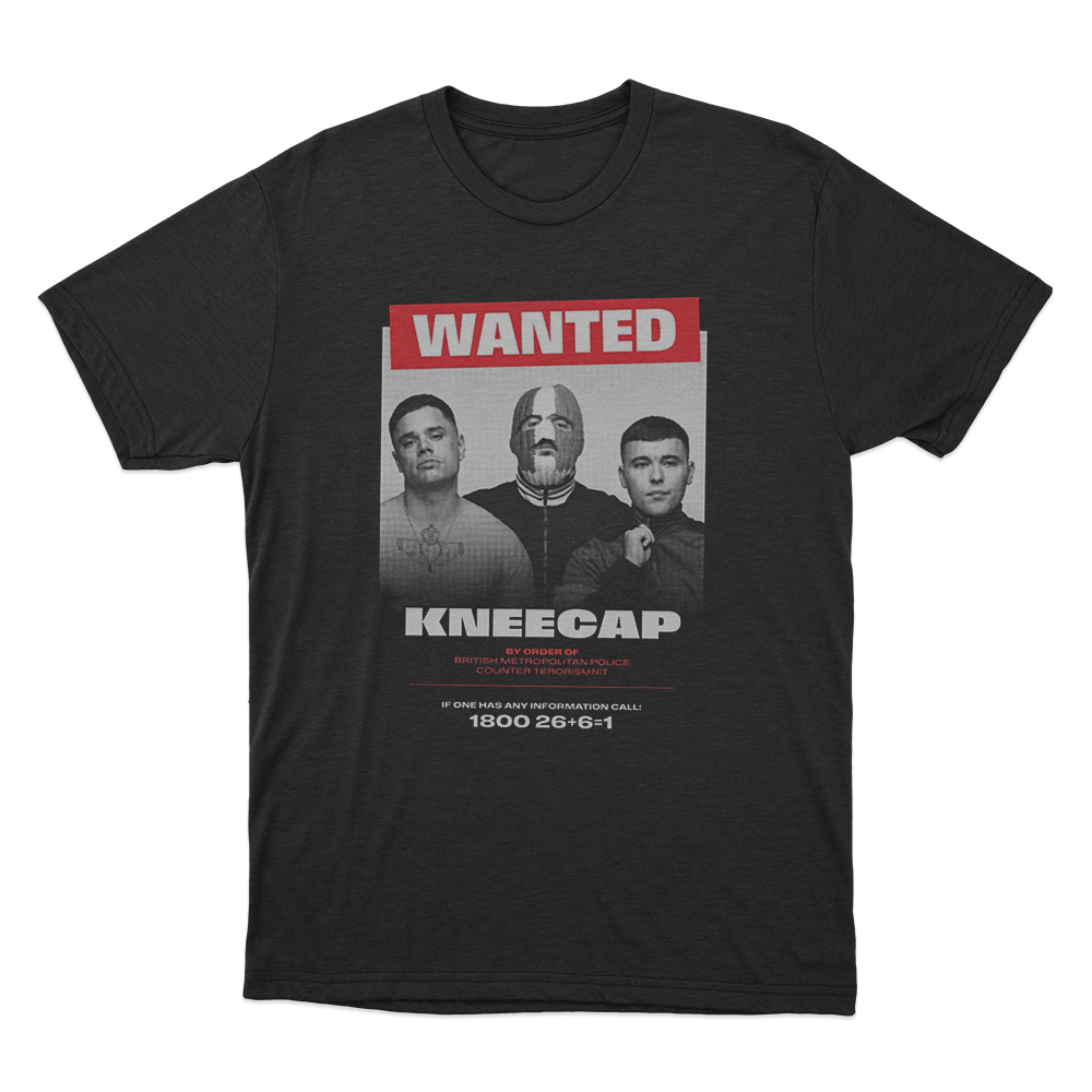 Kneecap Wanted Poster Unisex T Shirt Black Kneecap Wanted Poster Unisex T Shirt Black
